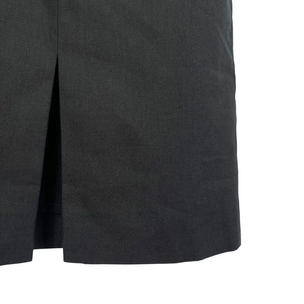 J.Crew High Neck Sheath Dress in Stretch Linen Blend Black Size 0 NEW with tags!
